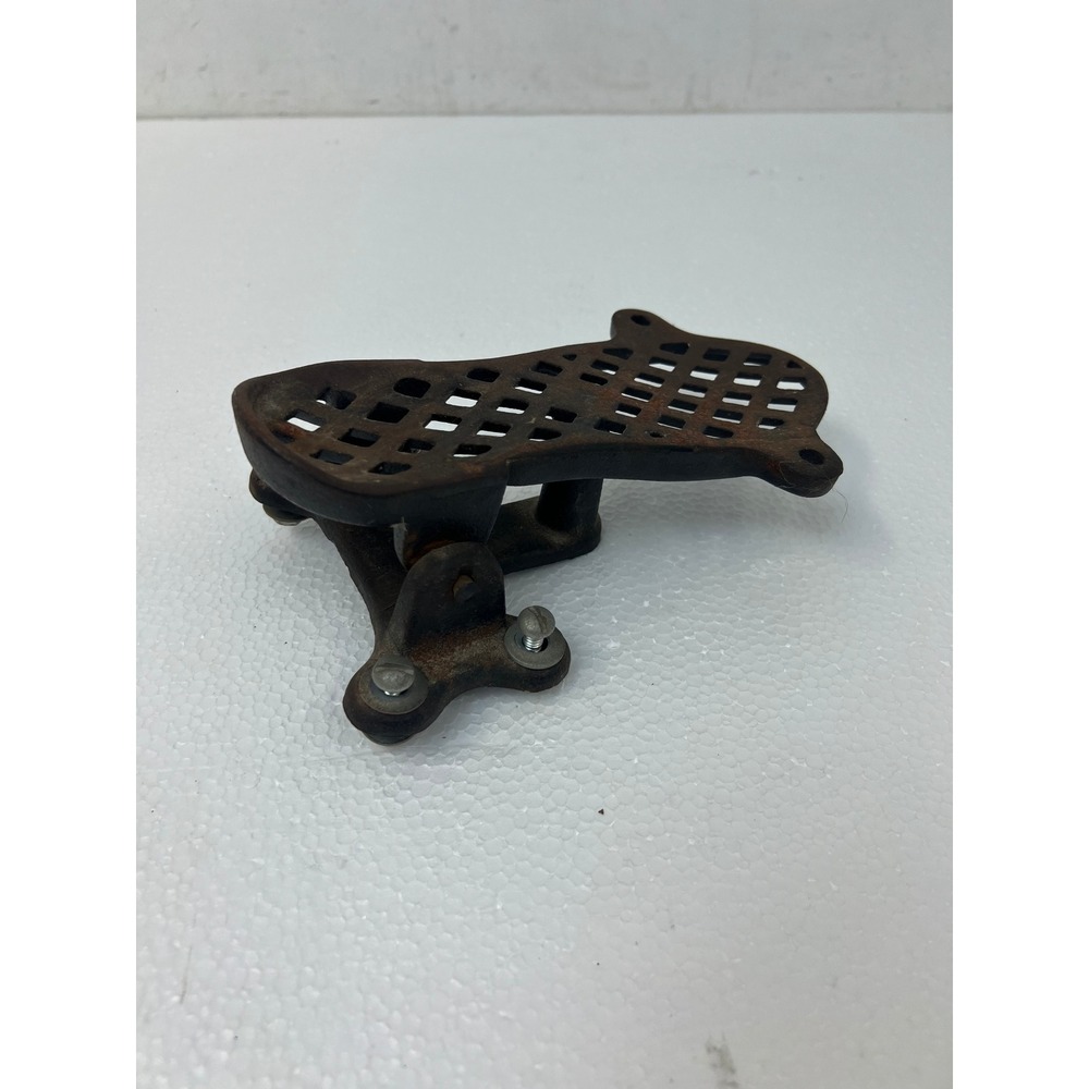 Vintage Cast Iron Industrial Sewing Machine Foot Pedal Treadle Hinged Hardware